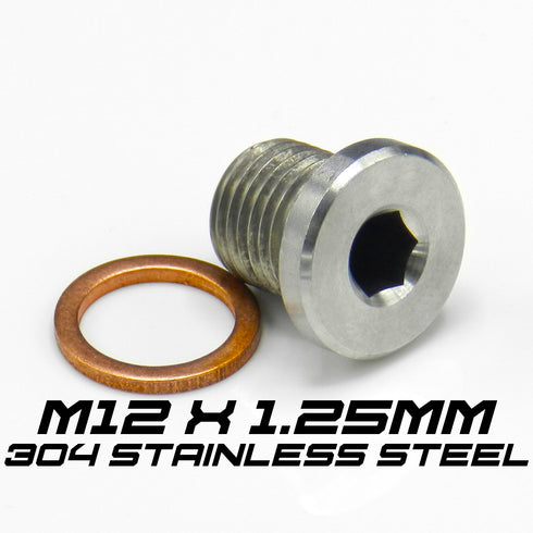 M12x1.25 mm Blanking Plug Stainless Steel